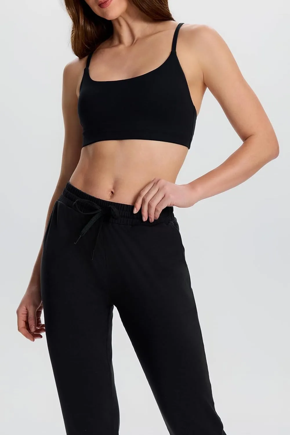 Yogipace Women's Petite/Regular/Tall Ultra Soft Performance Joggers with Pockets Lounge Travel Yoga Sweatpants Athletic Pants